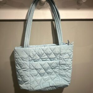 VERA BRADLEY Light Blue Quilted Tote Bag